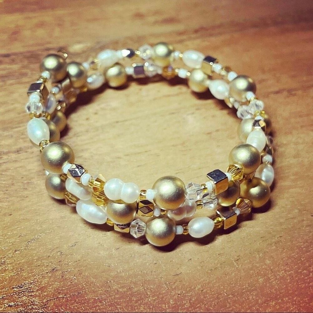 ✨ Handcrafted Memory Wire Bracelet